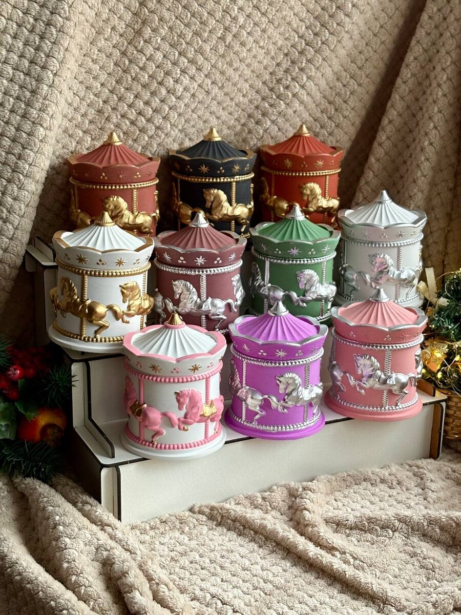Свечи "Новогодняя карусель" 🎠