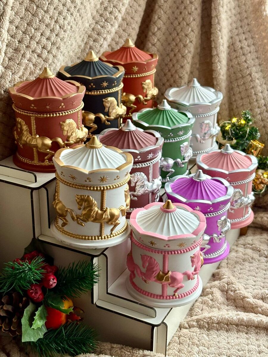 Свечи "Новогодняя карусель" 🎠