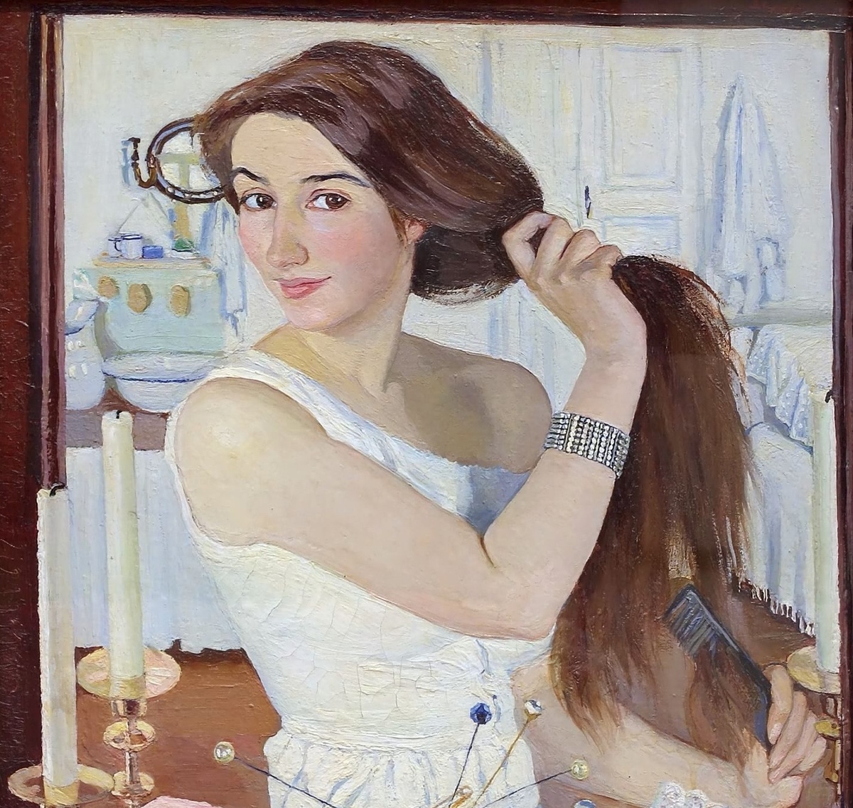 Зинаида Серебрякова. За туалетом. Автопортрет (1909) Третьяковская галерея
