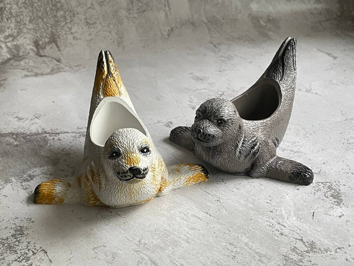 Тюлени из гипса