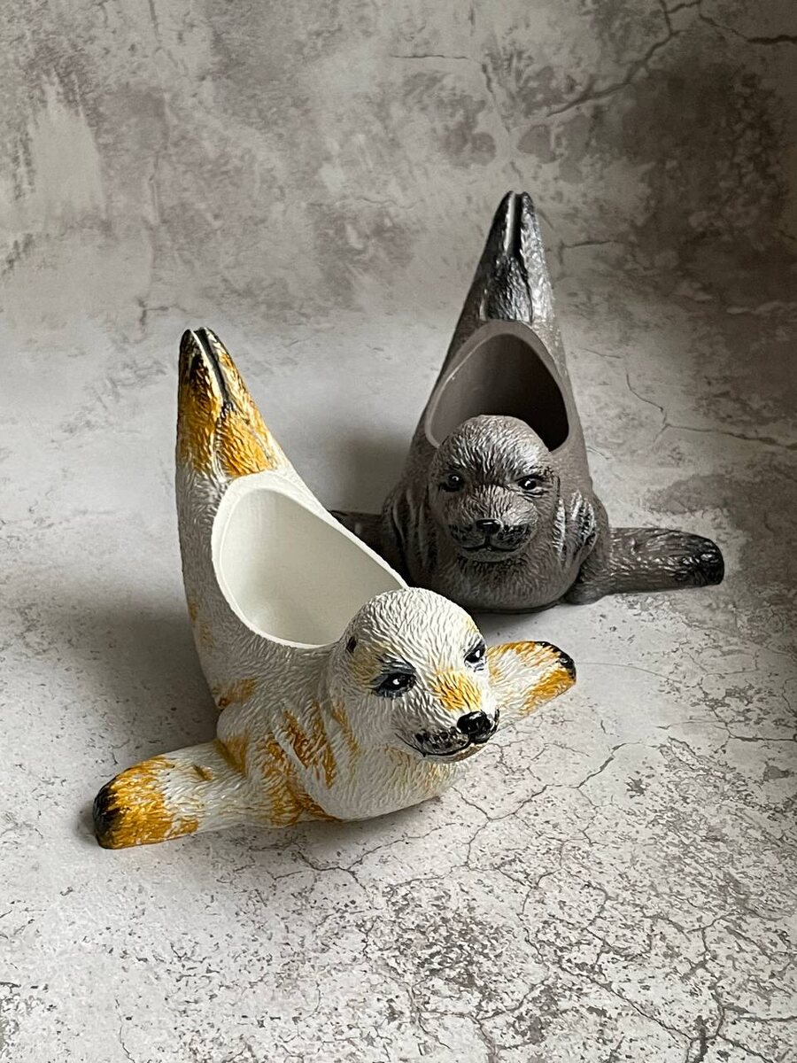 Тюлени из гипса