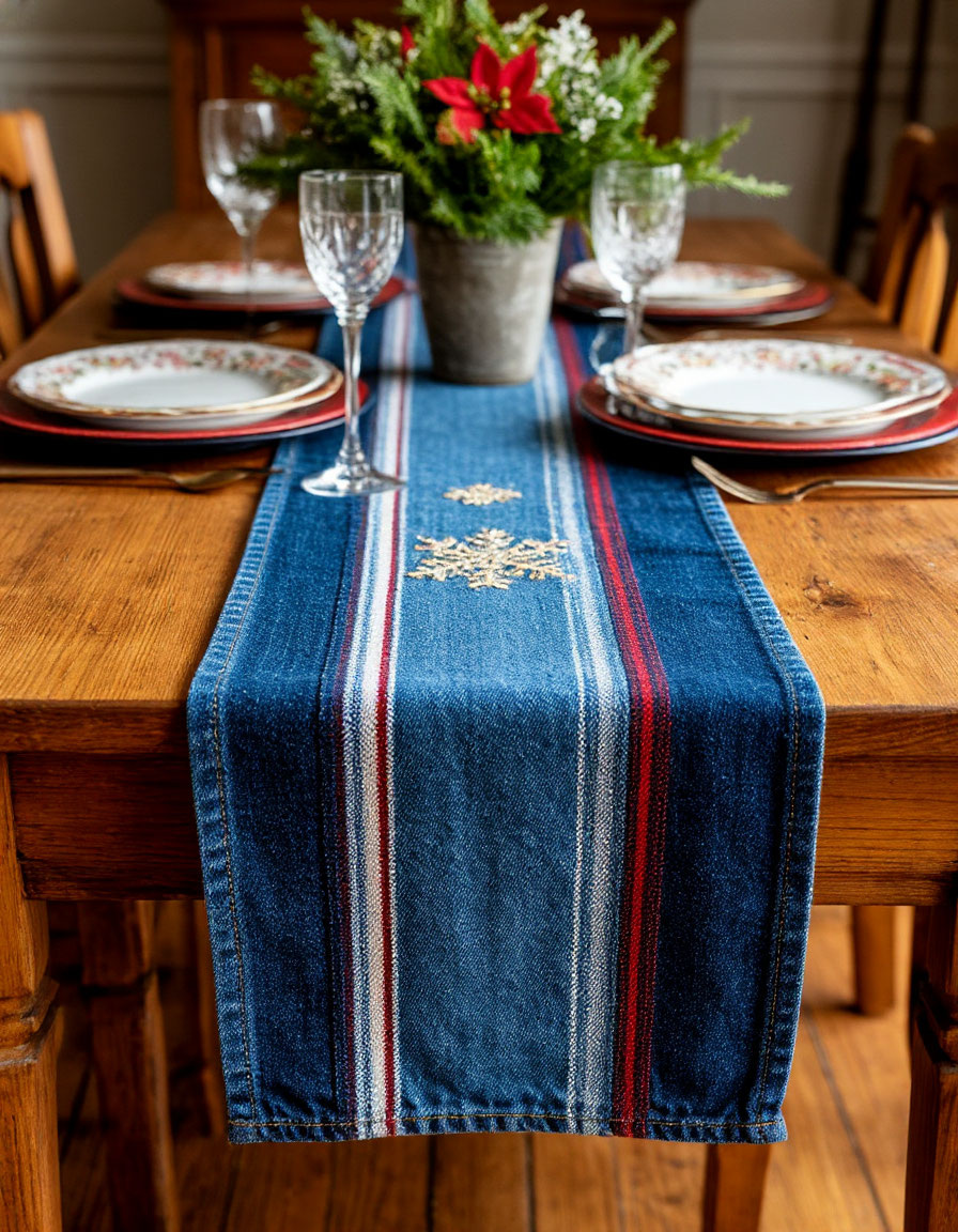 Новогодняя настольная дорожка