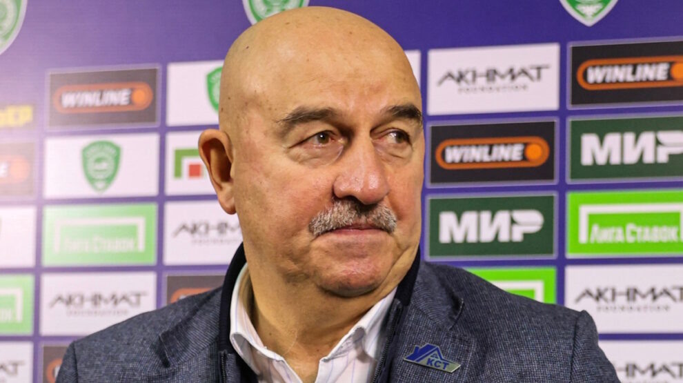    Главный тренер «Ахмата» Станислав Черчесов. Фото: пресс-служба ФК «Ахмат» (Грозный)