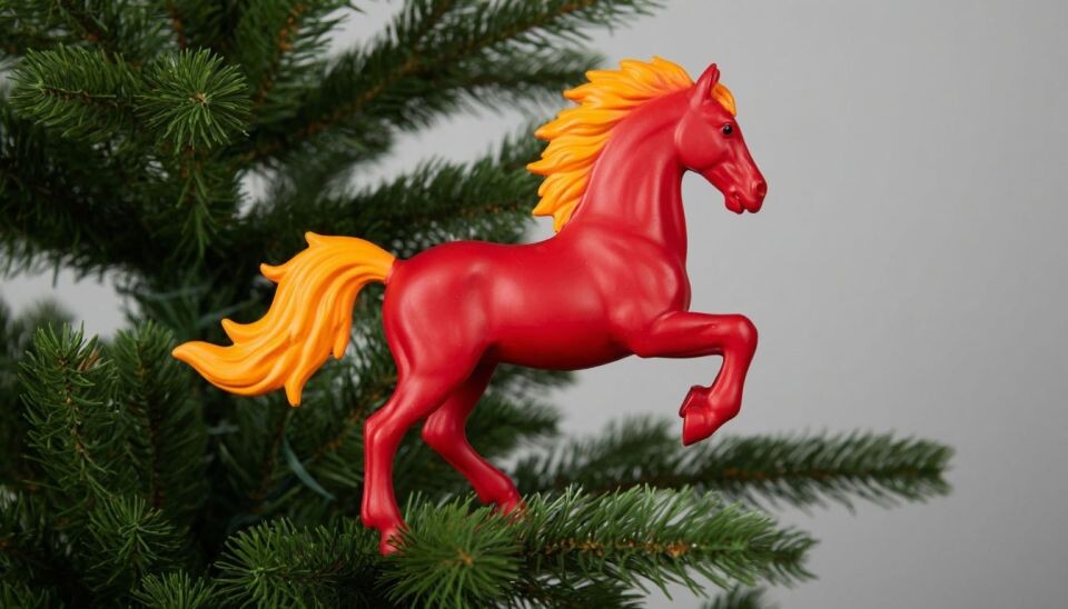    Красная Огненная лошадь. Восточный гороскоп. Новый год. Источник: Создано в нейросети