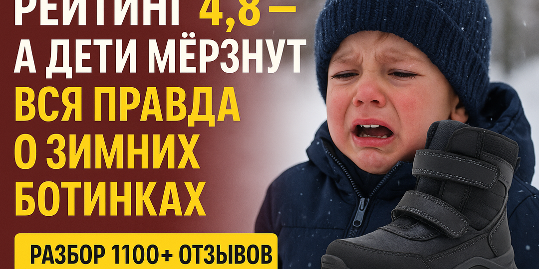Рейтинг 4,8 — а дети мёрзнут. Правда о зимних ботинках» Разобрал 1100+ отзывов