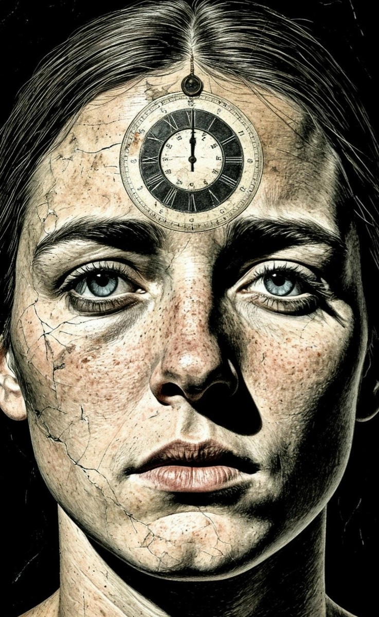 Этот плакат на мой взгляд показывает как время стремится сломать нашу жизнь. Мы должны сопротивляться этому. Часы напоминают, жизнь идёт. 