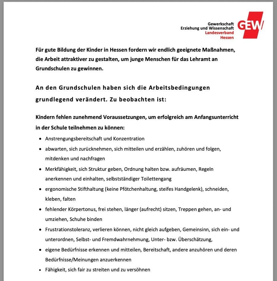 На странице 2 резолюции перечислено, что именно многие дети больше не умеют делать.