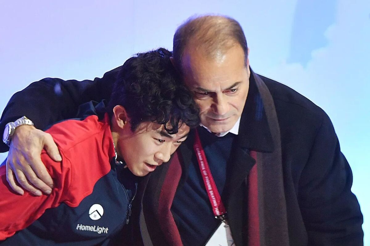 Двукратный олимпийский чемпион Нейтан Чен и его тренер Рафаэль Арутюнян будут включены в Зал славы фигурного катания США