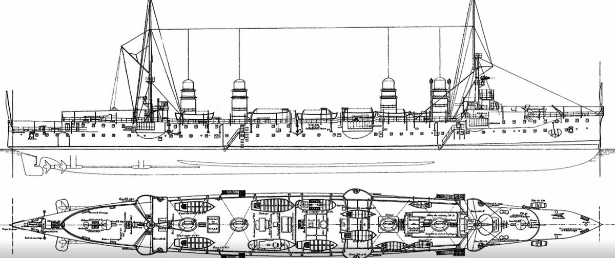 Бронепалубный) крейсер "Жюрьен де ла Гравьер"