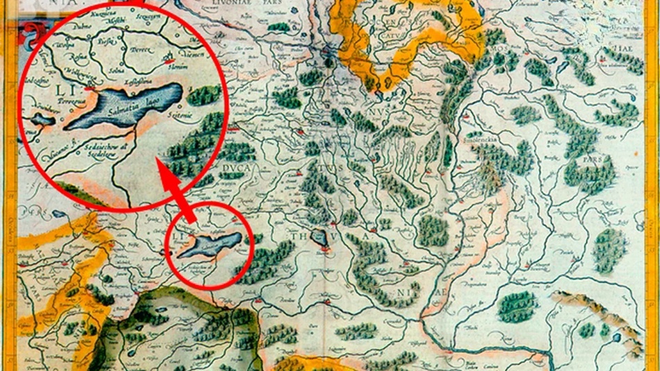 На карте итальянца Гастальди море имеет название Сарматское