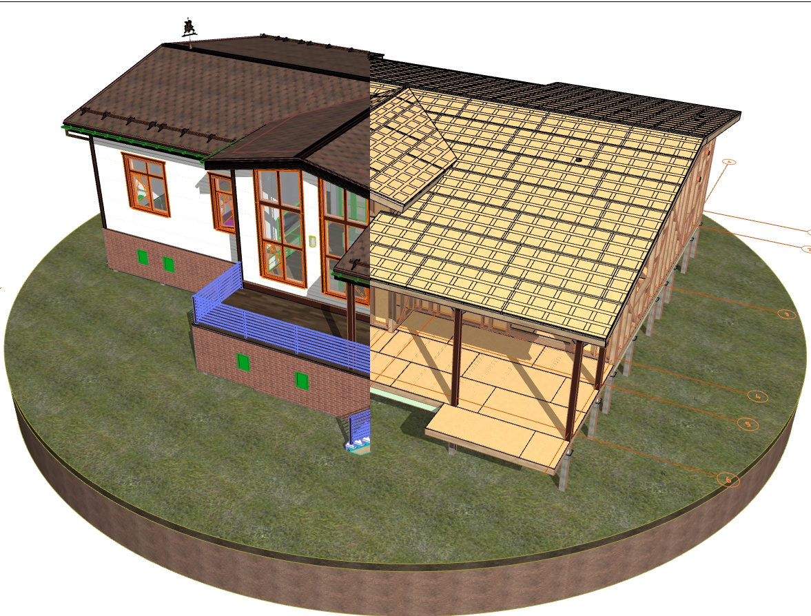 Архитектурный и Конструктивный вид модели