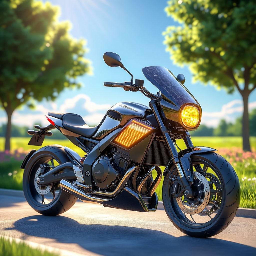 Мотоцикл на солнечной батарее. Нейросеть.