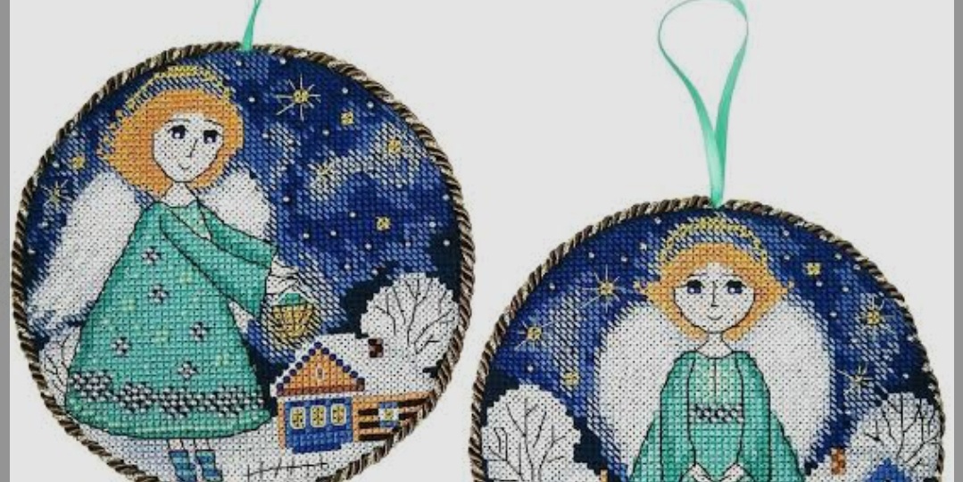 Зимние старты. Вышивка крестиком.