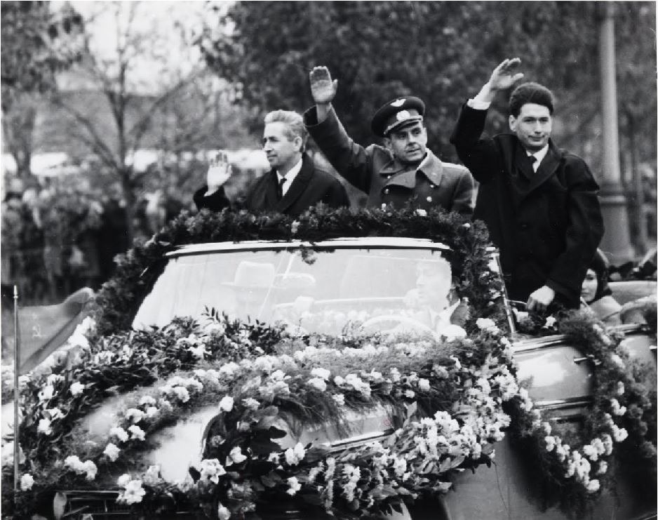 Герои космонавты Комаров, Феоктистов, Егоров. Фото из открытого доступа