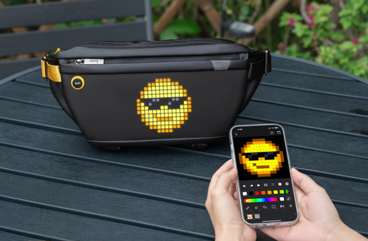 Сумка-слинг Divoom настраиваемая, водонепроницаемая пиксельная