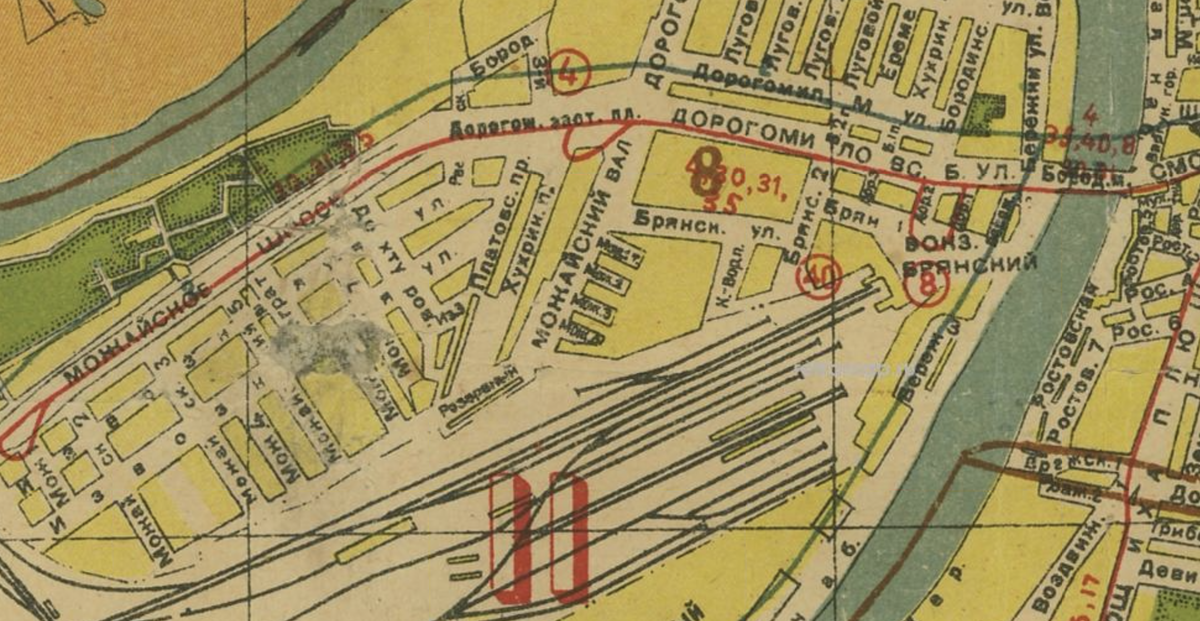 Хухриков переулок на карте Москвы 1932 года. С сайта www.retromap.ru.