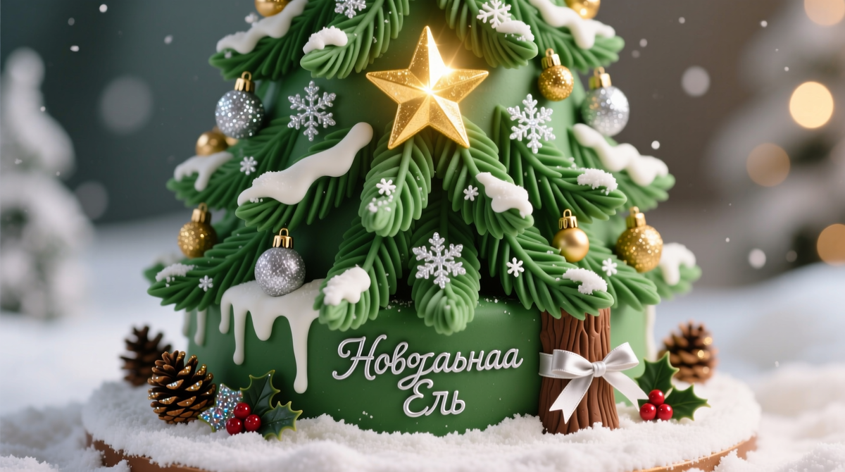 Торт Новогодняя Ель