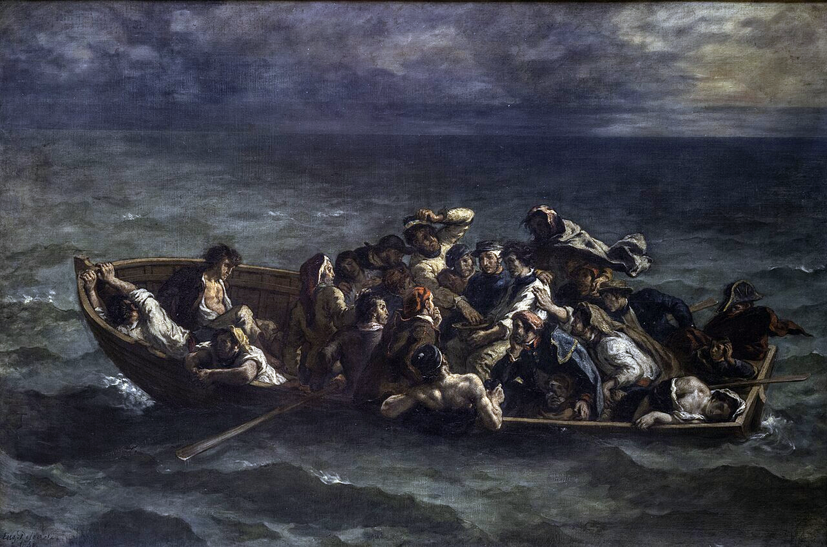 Эжен Делакруа. Кораблекрушение Дон Жуана, 1840. Лувр, Париж