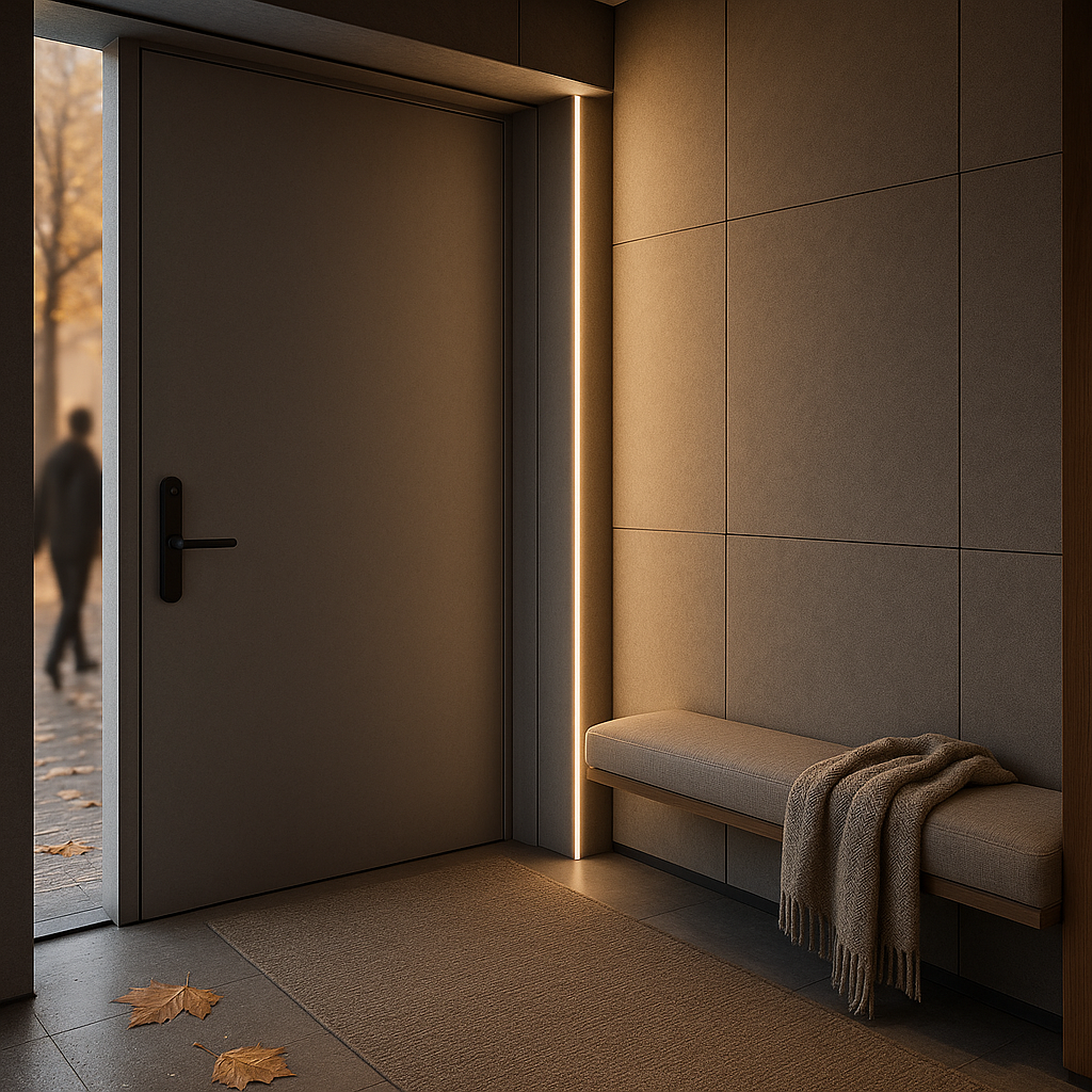    Теплый серый вместо холодного бетона: как смягчить вход в квартиру без потери брутальности Autor