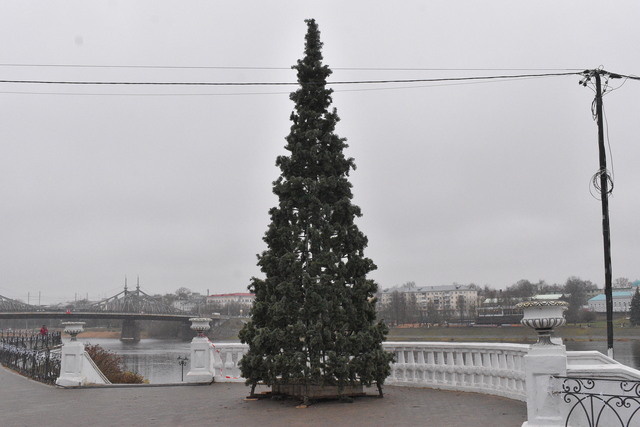 В Твери начались работы по новогоднему украшению города