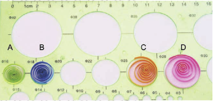 4 вида бумаги для квиллинга по плотности от обычной А до самой плотной D