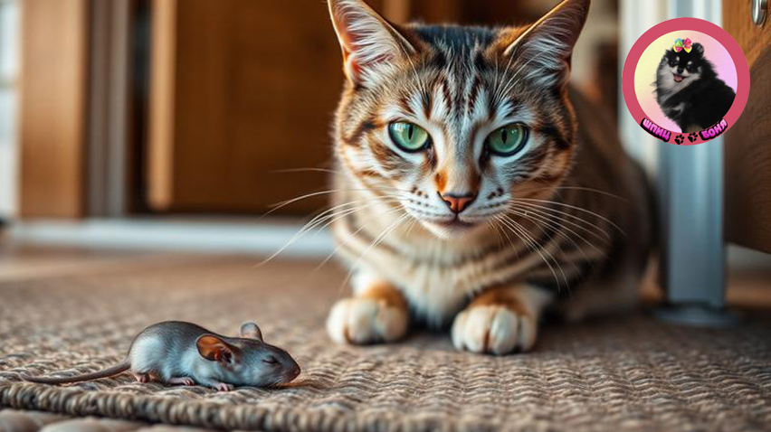 кошка с мышкой