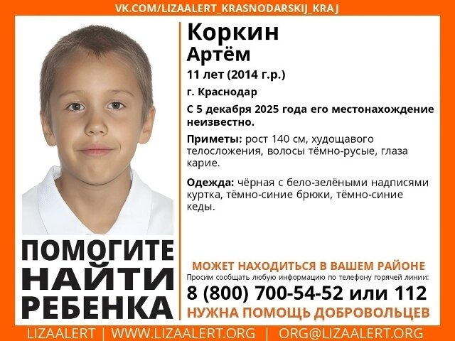    Ориентировка. Фото: Лиза Алерт Юг