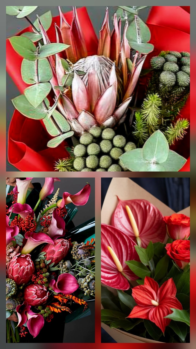 Авторские букеты для мужчин. Открытка Татьяны Федотовой