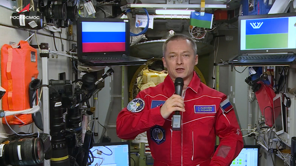    Космонавт Рыжиков обратился с борта МКС к югорчанам
