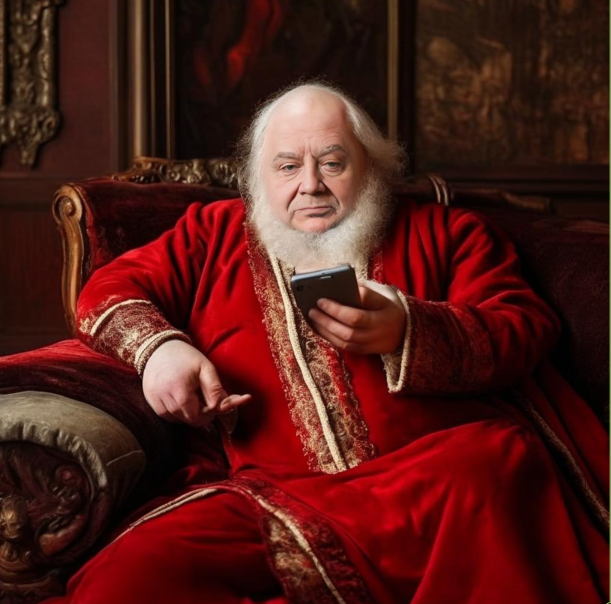 В кои-то веки ИИ сгенерил что-то похожее ) Обломов обламывается со смартфоном в руках )