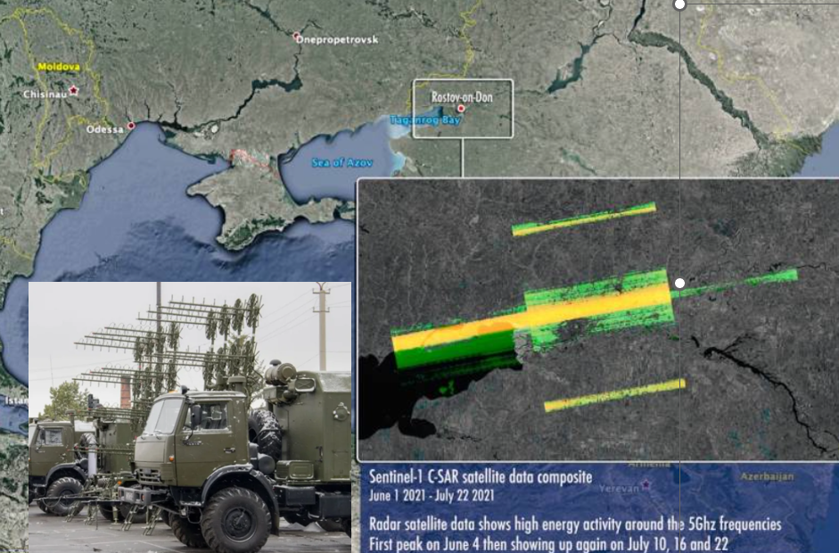 Июль 2021 года: помеха в работе натовского РЛС-спутника разведки.