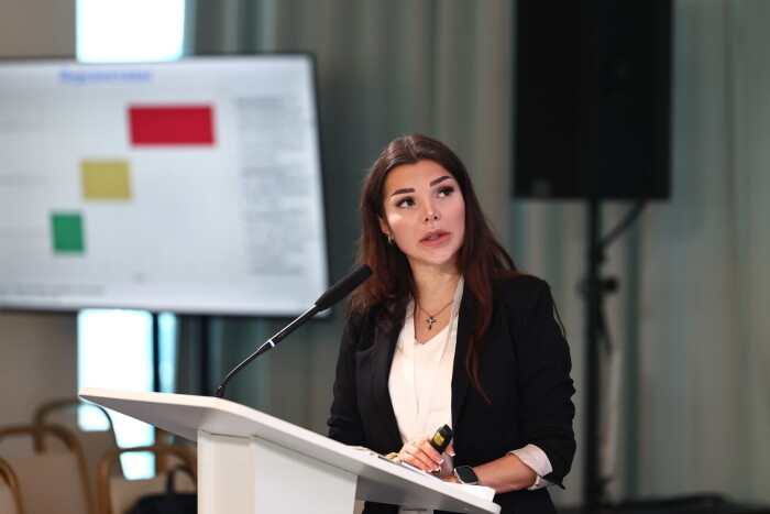    Научный сотрудник Института Народохозяйственного прогнозирования РАН Дарья Голыжникова. Источник фото: оргкомитет форума «МТК «Север-Юг - Новые горизонты».