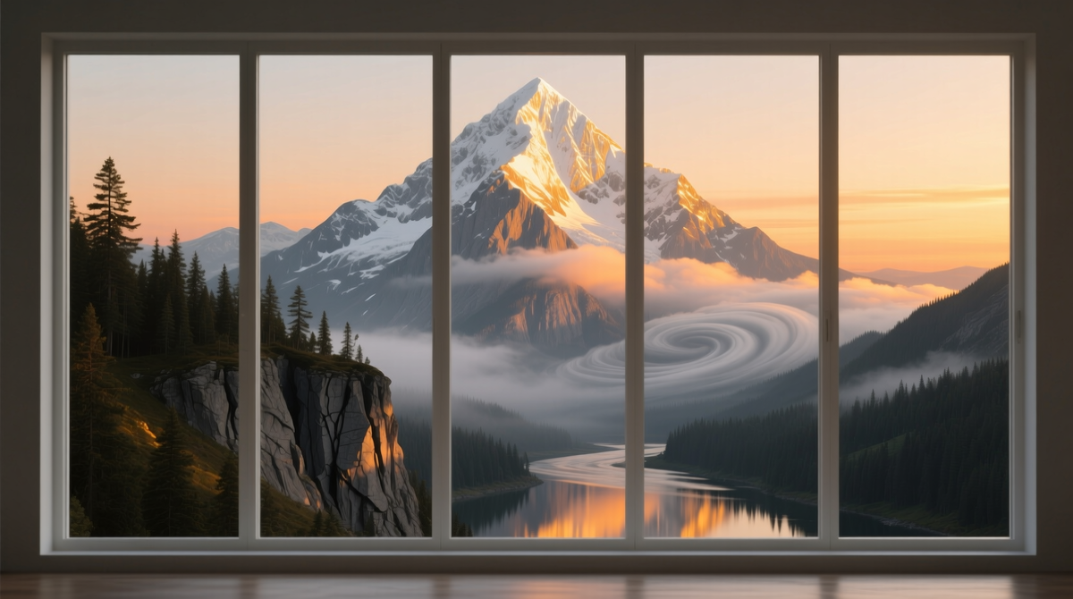 M-теория в физике — это как понять, что пять разных видов из пяти окон на самом деле показывают одну гору. Так же и она объединяет пять разных струнных теорий в одну общую картину мира.