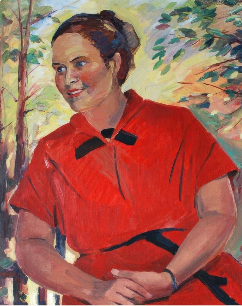 Матрирос Сарьян. «Портрет художницы Т.И.Яблонской». 1954