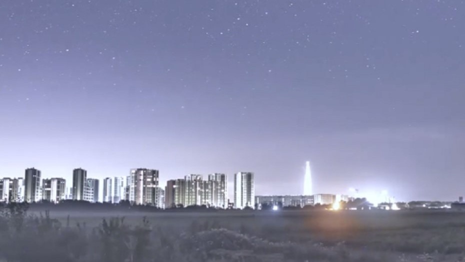    Восход Ориона в Петербурге 6 декабря Автор фото: Катя Стрельникова/"Лахта Центр"