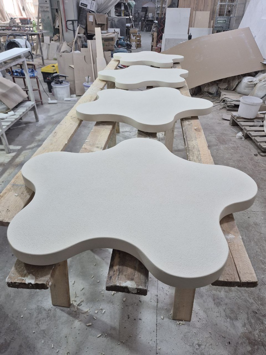 фото столешниц с производства микроцемента