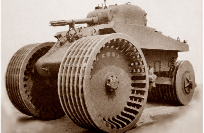 Минный трал T10 на базе Sherman