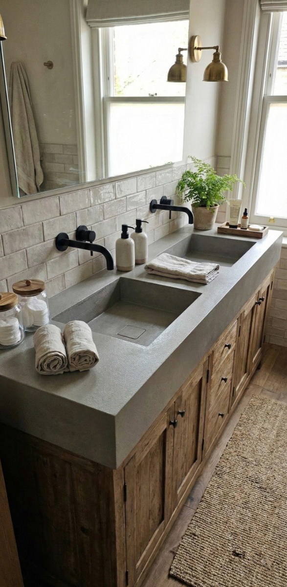 раковины из микроцемента