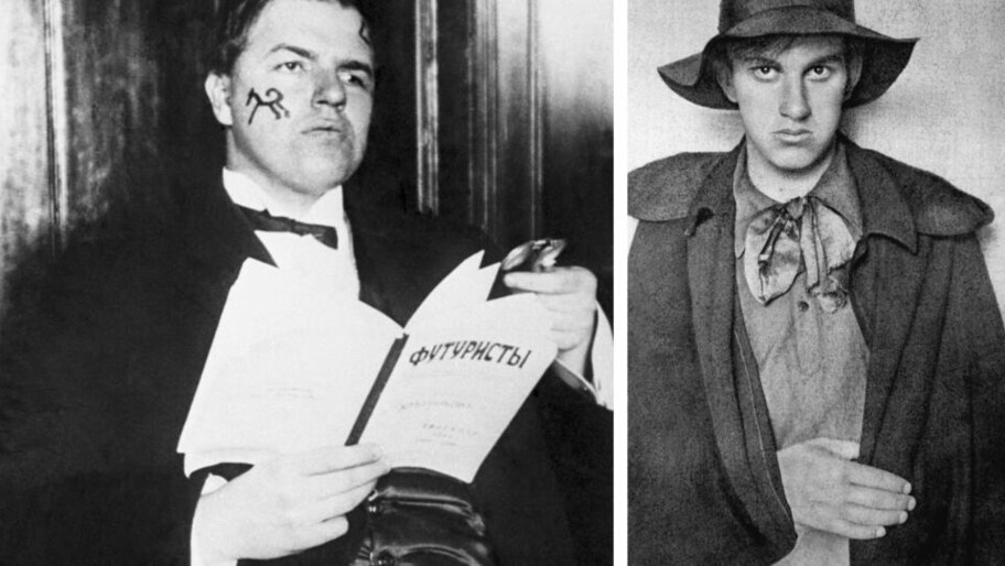 Давид Бурлюк и Владимир Маяковкий