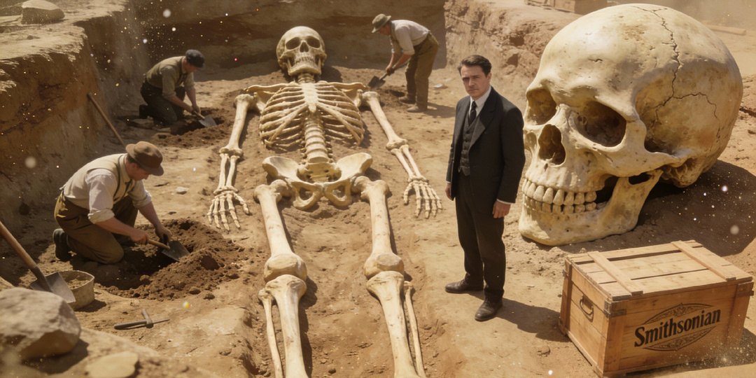 Почему в XIX веке газеты писали о скелетах великанов, а потом всё исчезло? Тайна подвалов Смитсоновского института.