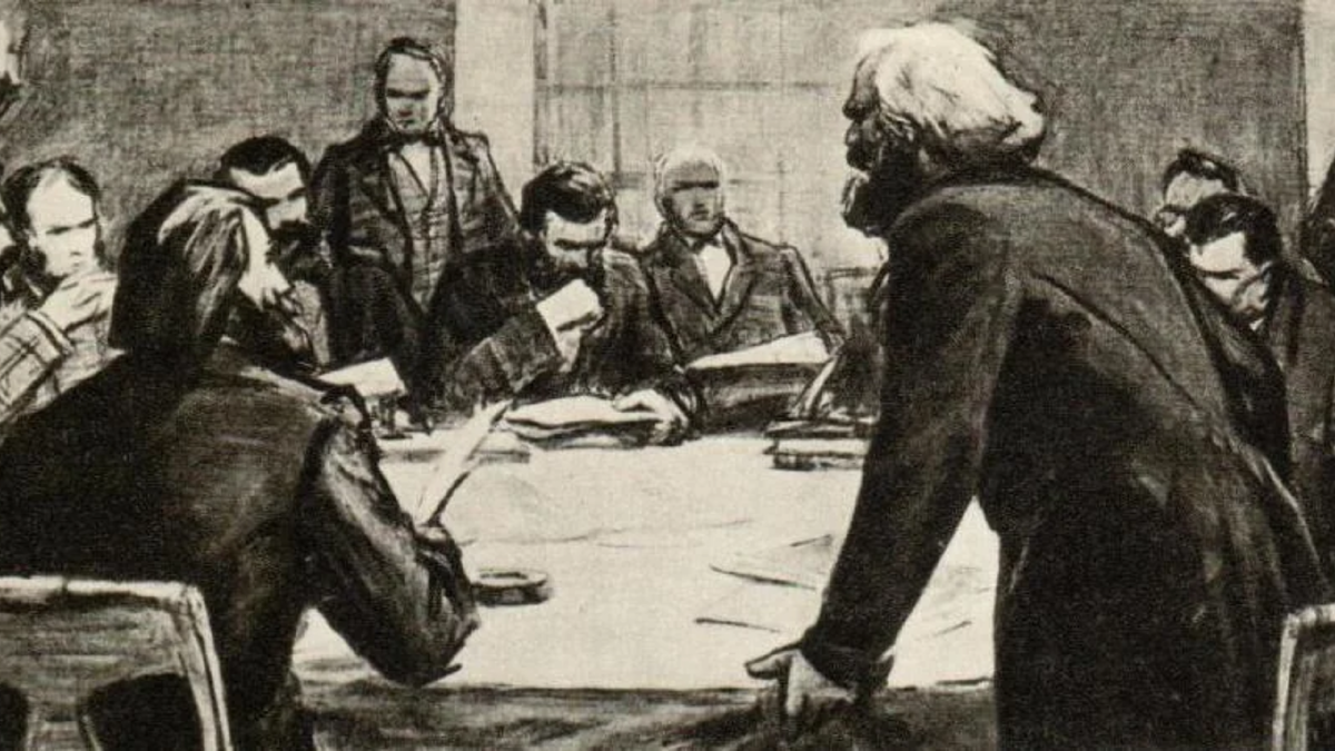 Баунин и Маркс в Интернационале