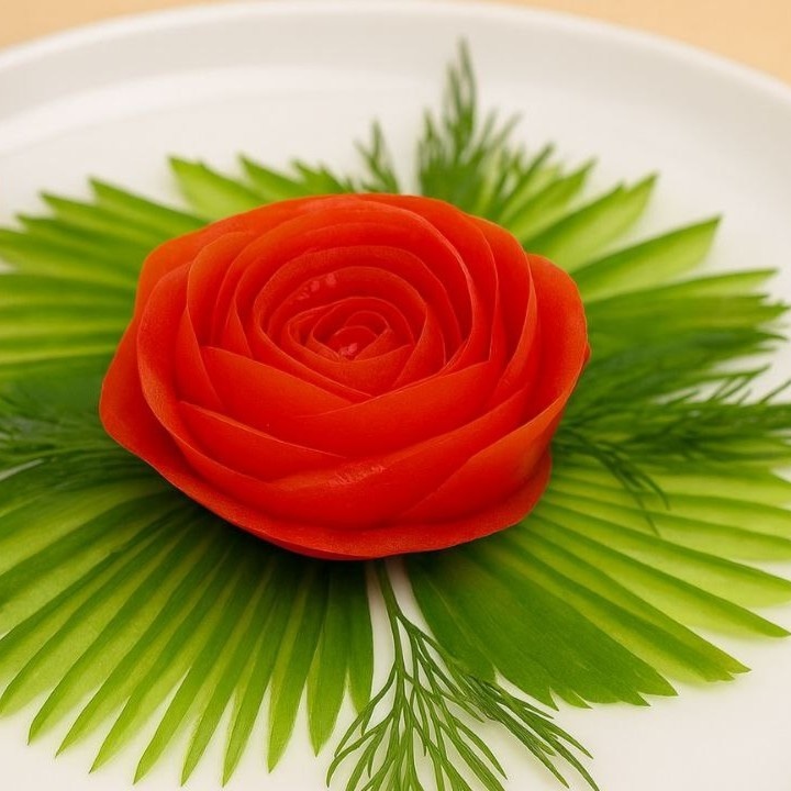 РОЗА ИЗ ПОМИДОРА - Вкусно Просто Быстро