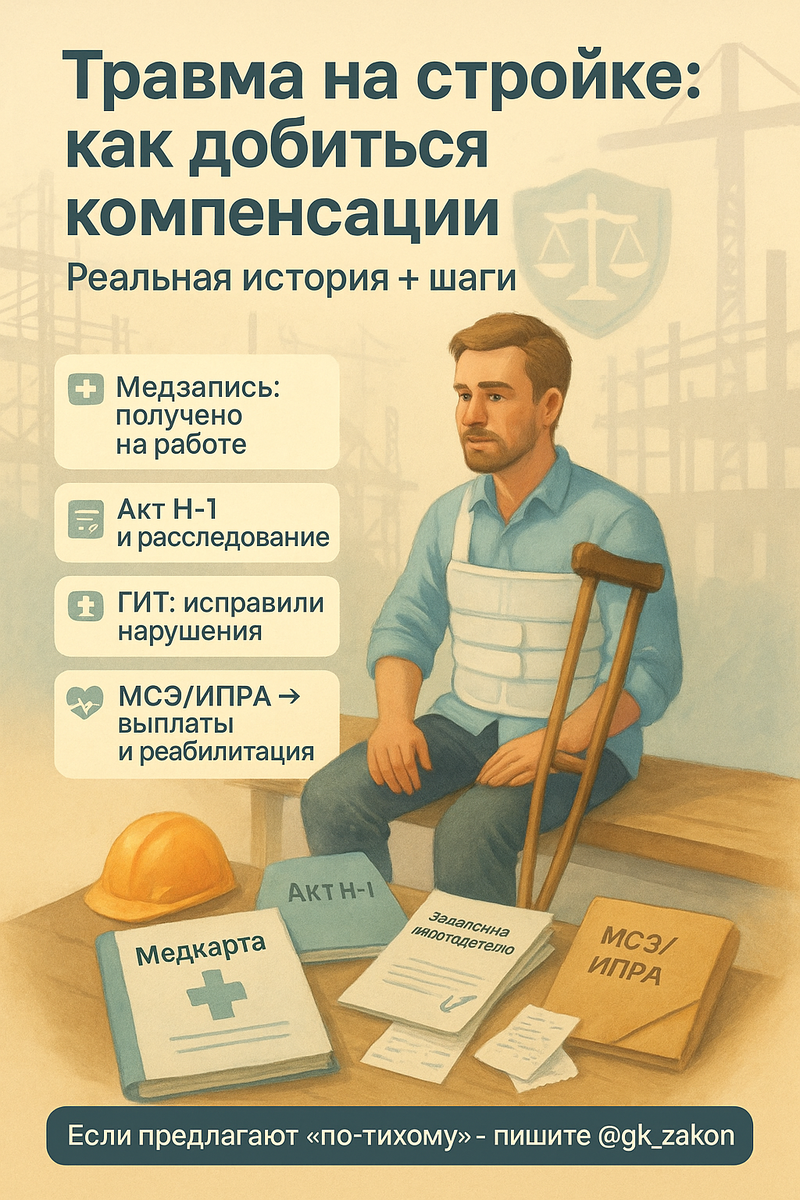 Оформили технические средства реабилитации и рекомендации по щадящему труду.