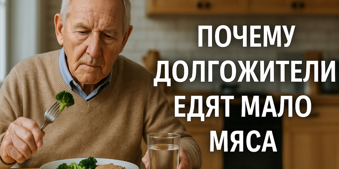 Почему долгожители едят мало мяса?