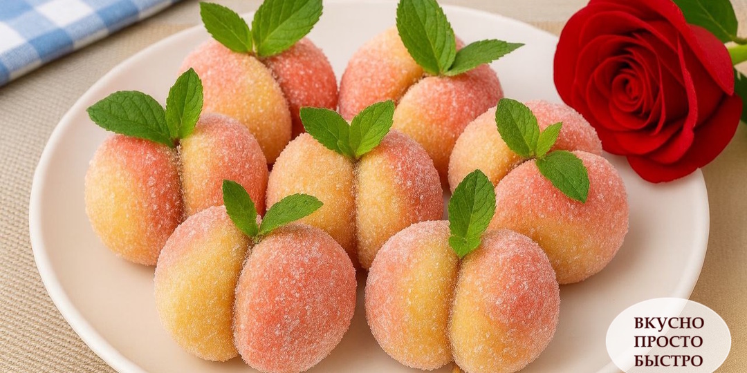 ПИРОЖНЫЕ «ПЕРСИКИ» — Вкусное лакомство со сгущенкой своими руками!