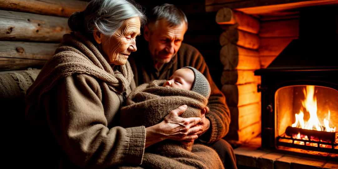 Бездетные старики бросили в печь странное полено. Когда оно заплакало детским голосом, их жизнь изменилась навсегда.