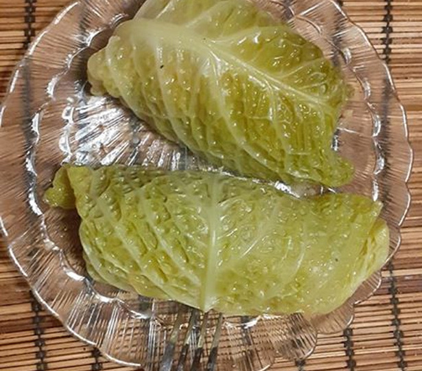 Голубцы из савойской капусты на парý