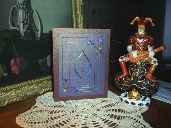 Изонить. Вышивка по картону.