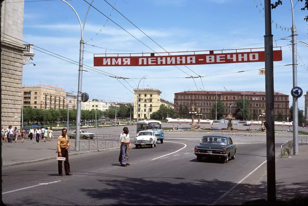    Ул. Муравьева-Амурского, 1976 год. Поворот перед площадью