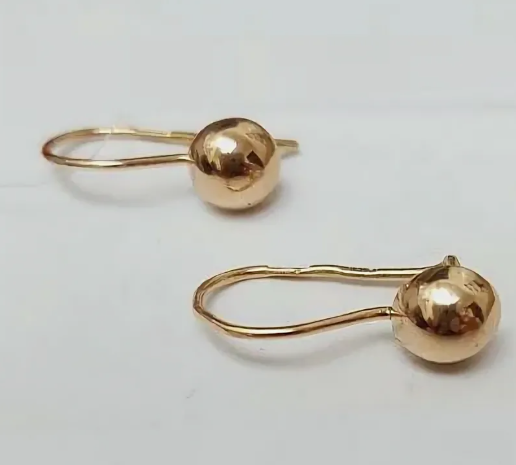 вот такие были тогда у меня серьги, 583 пробы ))